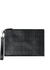 Large embossed check leather zip pouch - Burberry