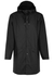 Matte black rubberised raincoat - Rains