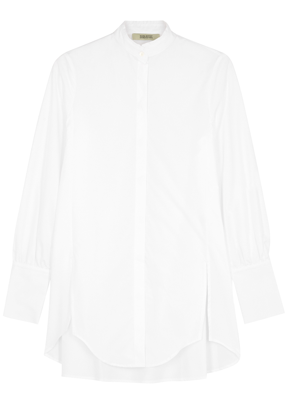 Mark Kenly Domino Tan Shannon white cotton-poplin shirt
