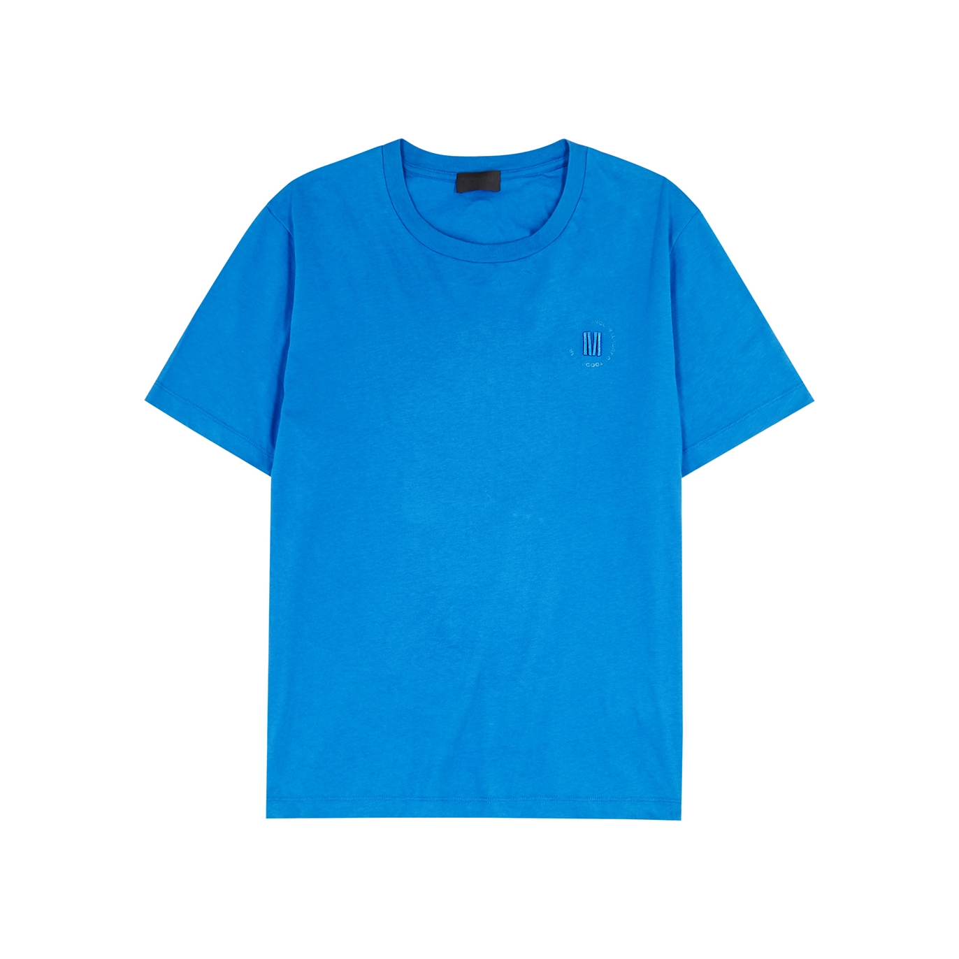 Moncler Blue Logo Cotton T-shirt - XL