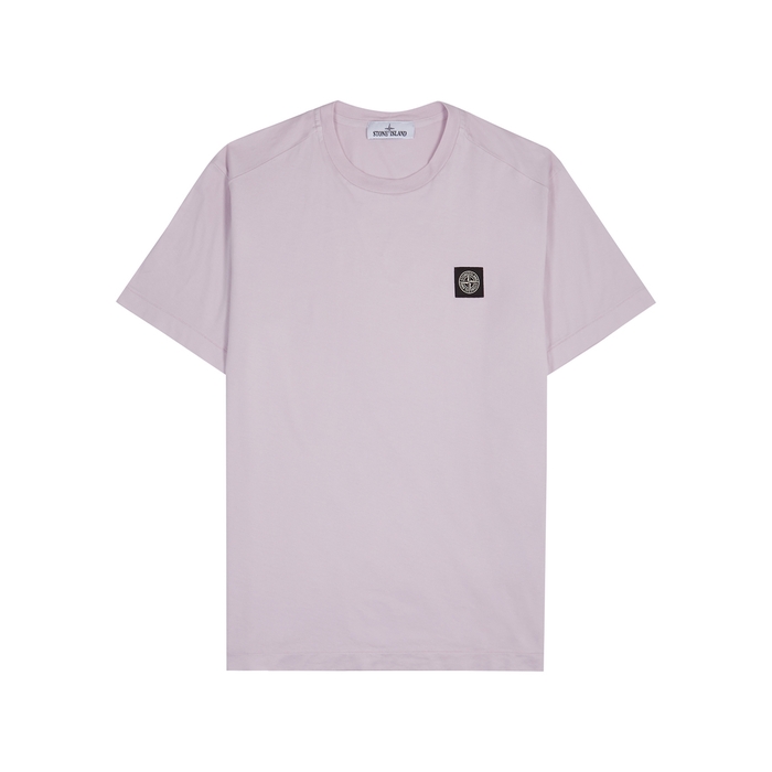 Stone Island Lilac Logo Cotton T-shirt