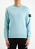 Light blue logo cotton sweatshirt - Stone Island