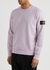 Lilac logo cotton sweatshirt - Stone Island