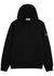 Black logo hooded cotton sweatshirt - Stone Island