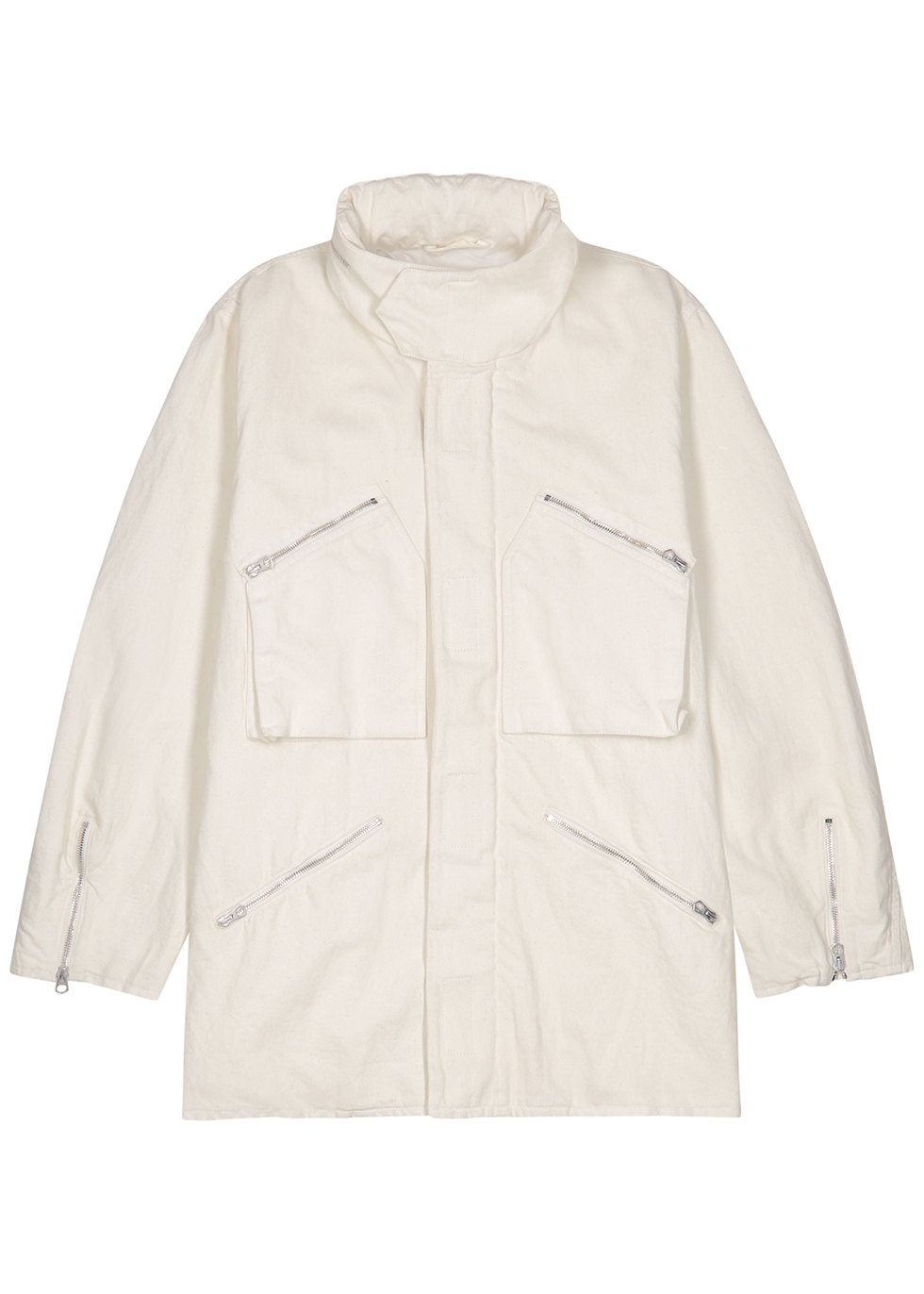 Ecru cotton-blend jacket