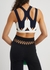 2-Tone Fork cut-out cropped rib-knit top - Dion Lee