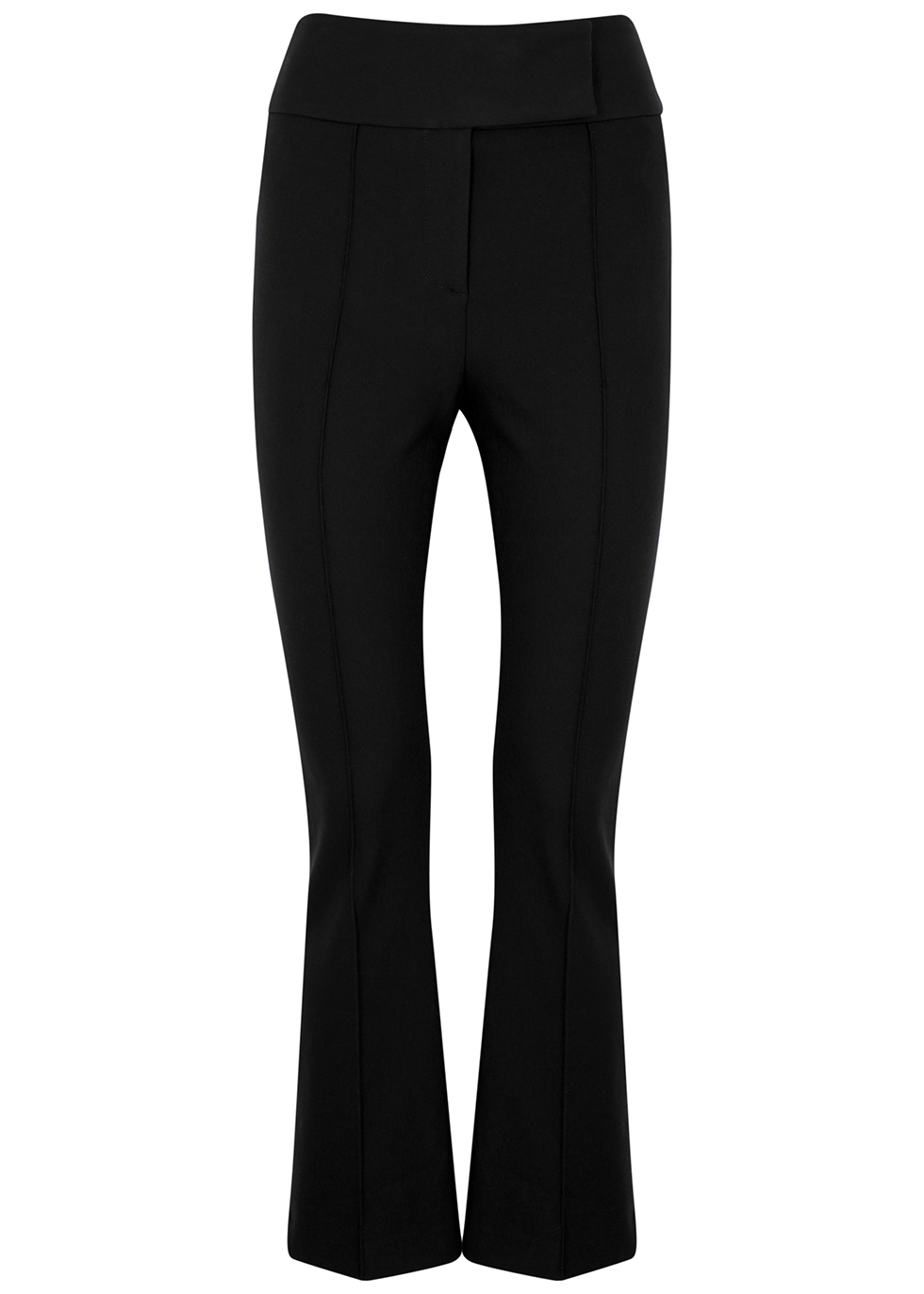 Veronica Beard Jupiter black cropped flared-leg trousers - Harvey Nichols