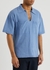 Jesper blue cotton-blend terry polo shirt - Dries Van Noten
