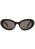 Black oval-frame sunglasses - Celine