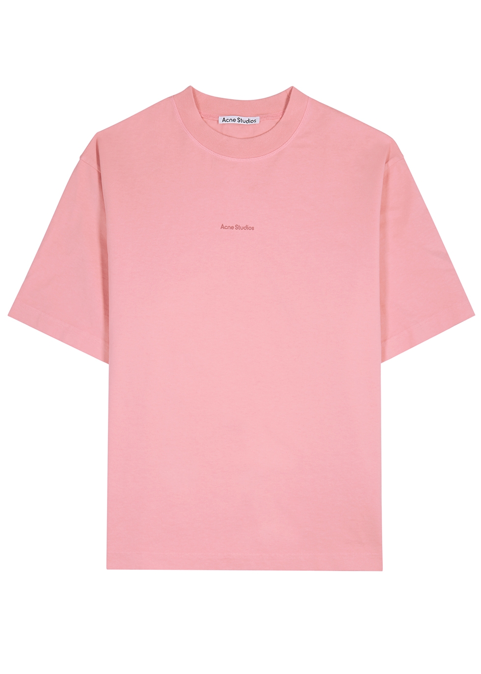Acne Studios Extorr pink logo cotton T-shirt - Harvey Nichols