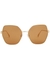 Fendi Baguette gold-tone oversized sunglasses - Fendi
