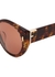 Tortoiseshell FF-print oval-frame sunglasses - Fendi