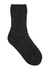 Charcoal cable-knit cashmere socks - Johnstons of Elgin