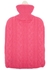 Hot pink cable-knit cashmere hot water bottle - Johnstons of Elgin