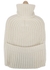 White cable-knit cashmere hot water bottle - Johnstons of Elgin