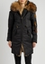 Luxe black fur-trimmed padded shell parka - ARCTIC ARMY