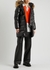 Black fur-trimmed quilted shell coat - ARCTIC ARMY