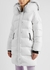 White fur-trimmed quilted shell coat - ARCTIC ARMY