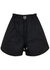 Black satin-twill shorts - Alexander McQueen