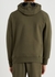 Diagonal Raised army green hooded cotton sweatshirt - C.P. Company