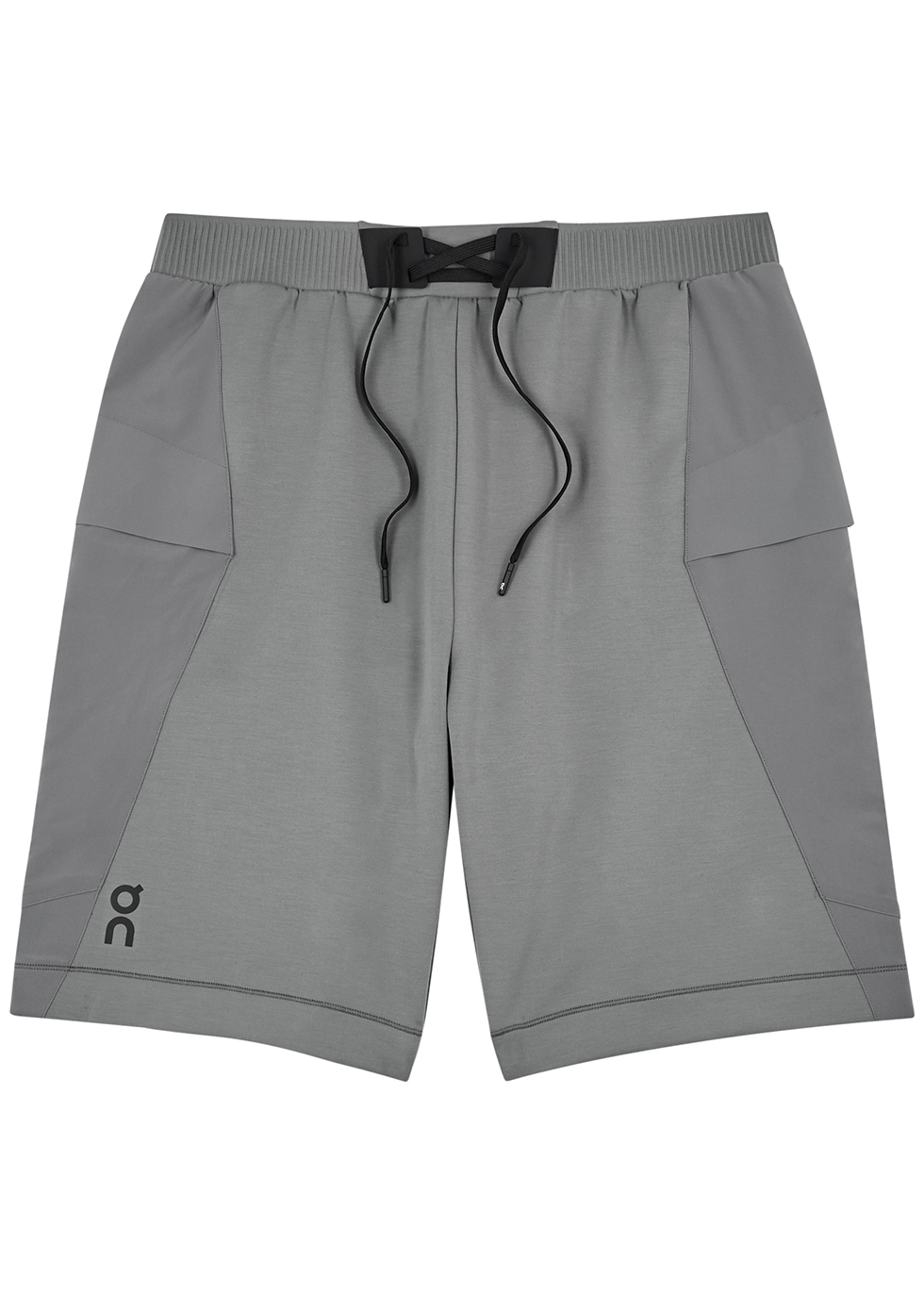Movement grey panelled jersey shorts