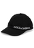Black logo-embroidered cotton cap - Dolce & Gabbana