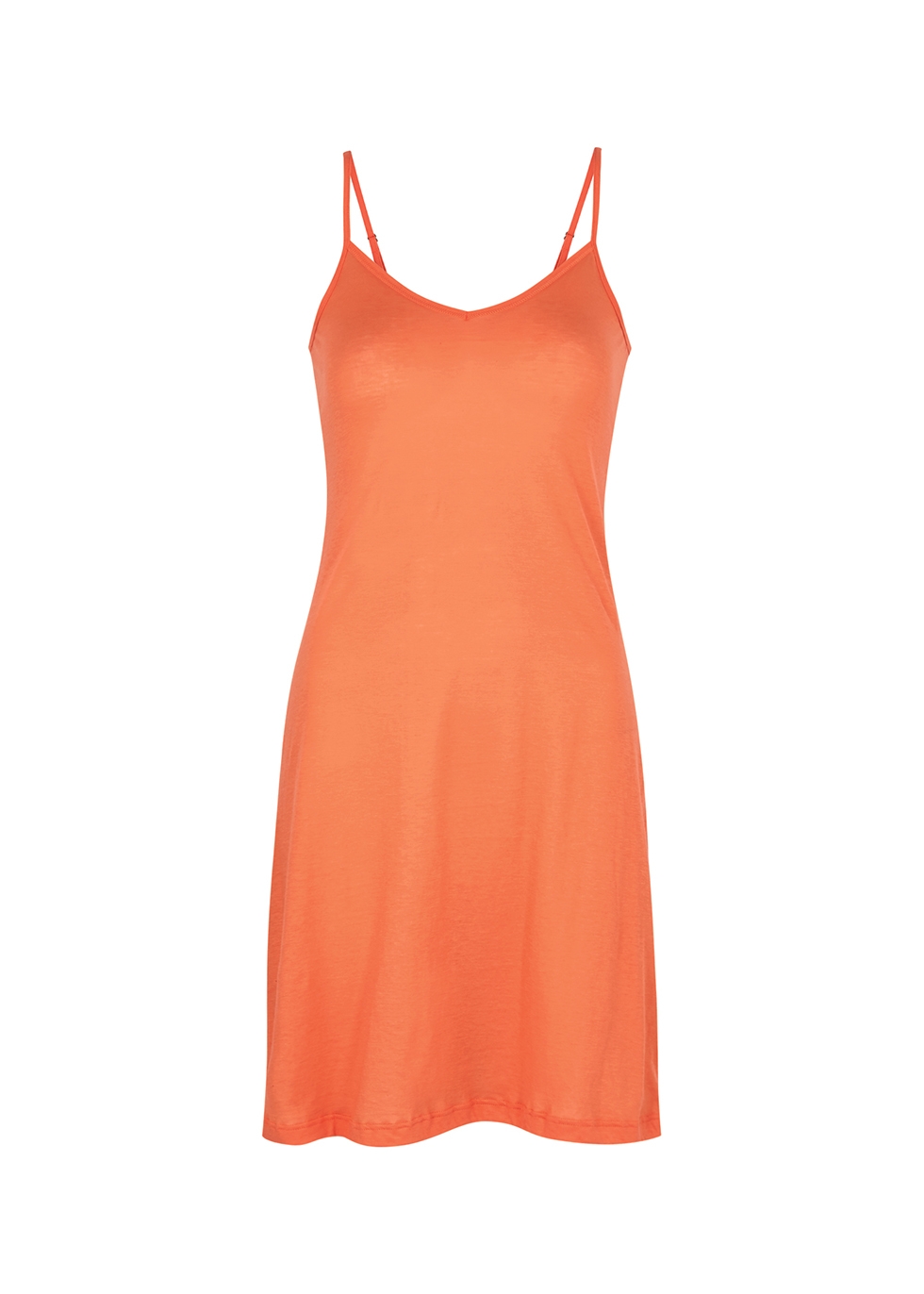 Hanro Ultralight orange cotton slip dress - Harvey Nichols