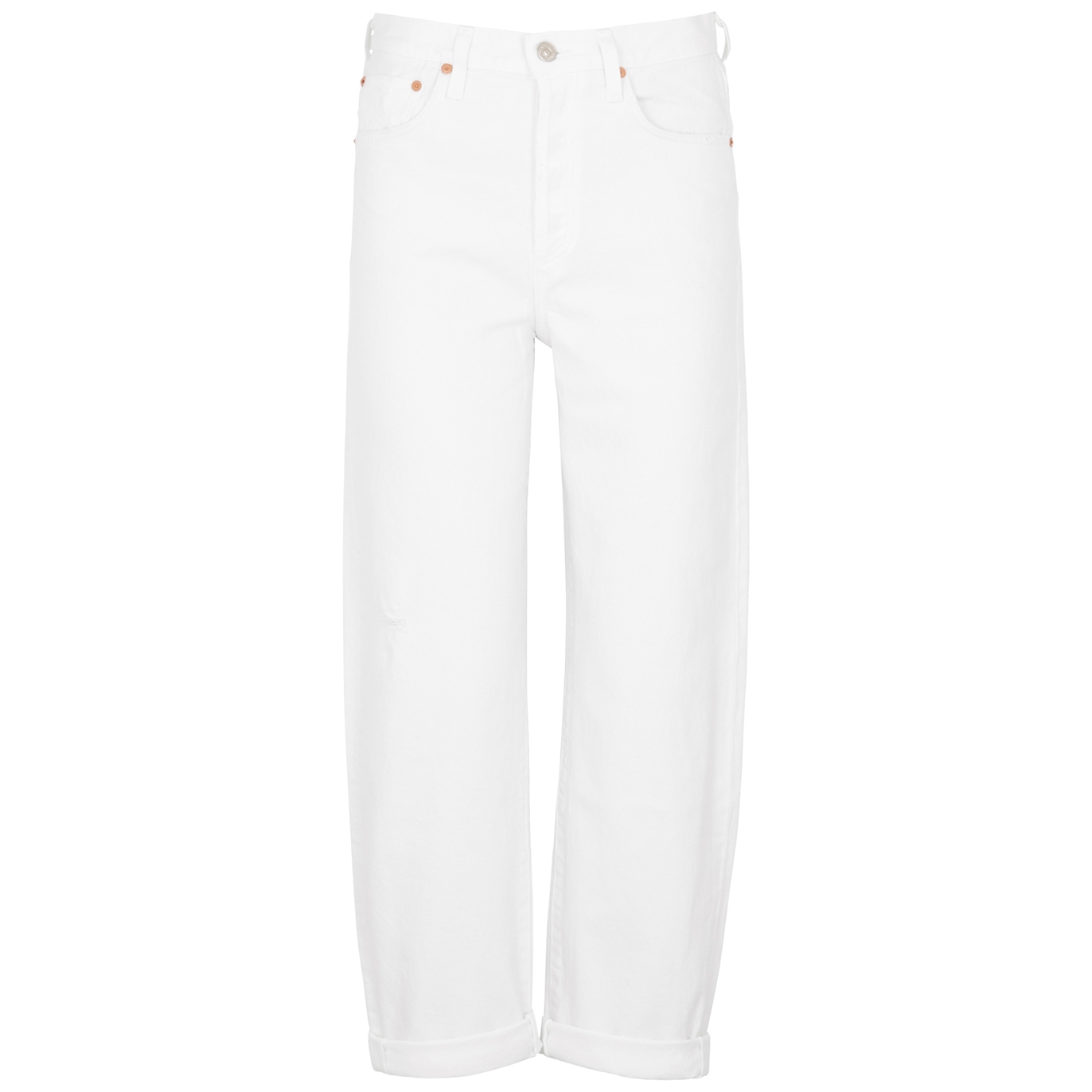 Citizens Of Humanity Dylan White Cropped Slim-leg Jeans - W26