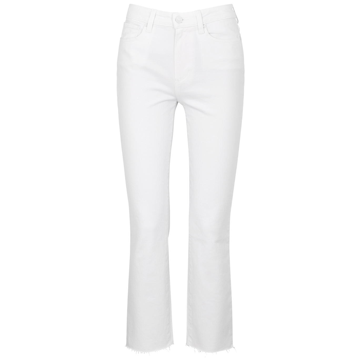 Paige Cindy White Cropped Straight-leg Jeans - W24