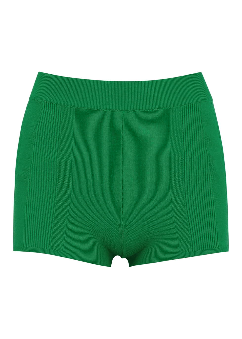 Le Short Basgia green ribbed shorts