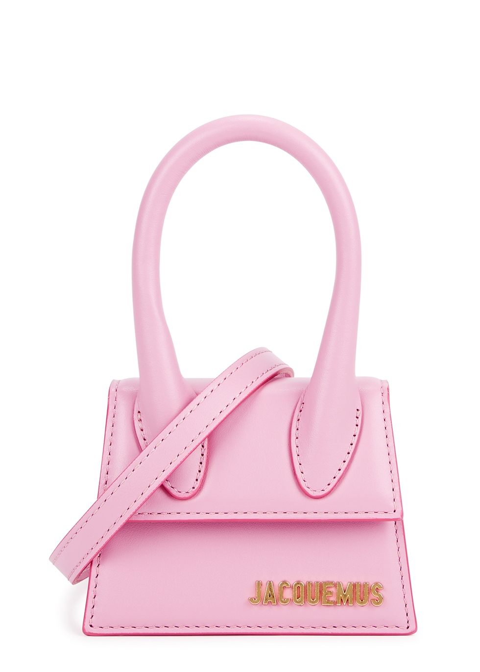 Le Chiquito pink leather top handle bag