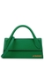 Le Chiquito Long green leather top handle bag - Jacquemus