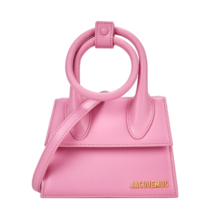 Jacquemus Le Chiquito Noued Pink Leather Top Handle Bag