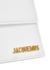 Le Bambino Long white leather top handle bag - Jacquemus
