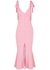 Pink stretch-crepe midi dress - Lavish Alice