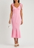 Pink stretch-crepe midi dress - Lavish Alice