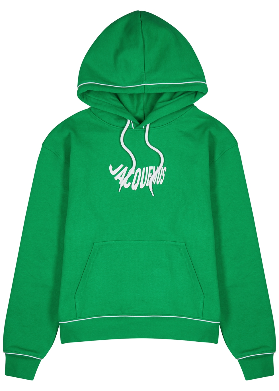 Le Sweatshirt Vague green hooded cotton sweatshirt