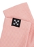 Pink logo-intarsia cotton-blend socks - Off-White