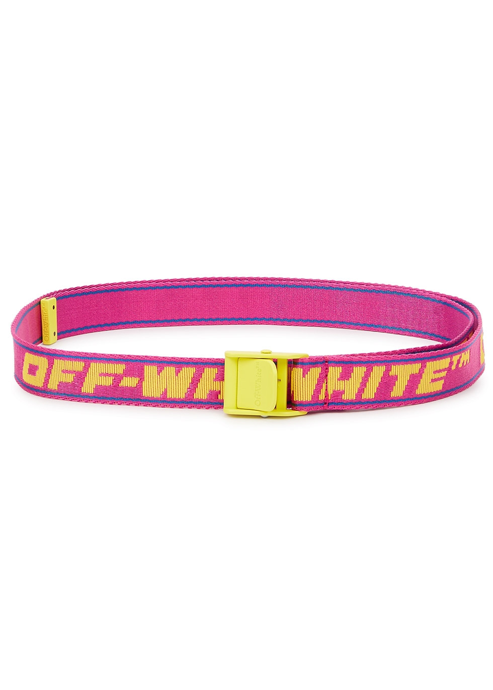 Mini Industrial pink logo-jaquard canvas belt
