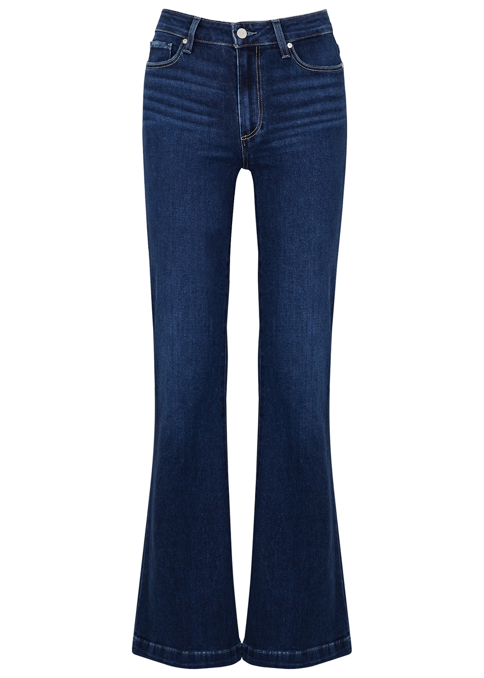 PAIGE Genevieve Flare Dn Outseam Therese in Blue Womens Clothing Jeans Flare and bell bottom jeans 