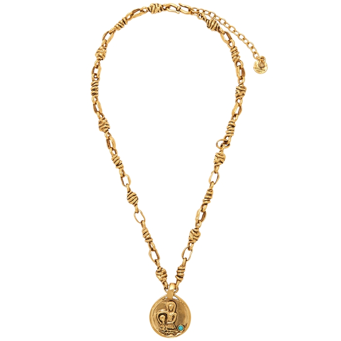 GOOSSENS Talisman Aquarius 24kt Gold-dipped Chain Necklace