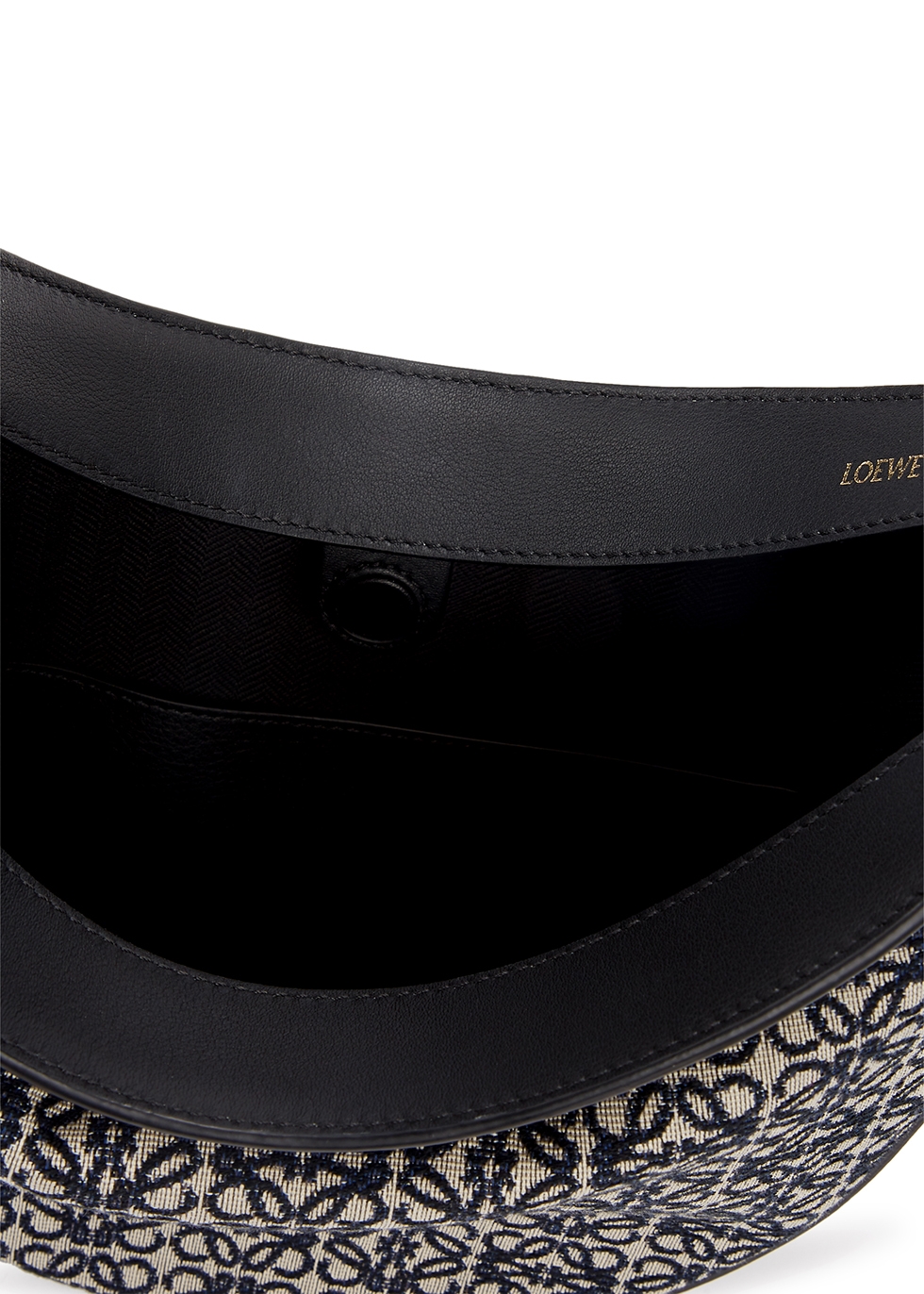 Loewe Luna navy logo-jacquard shoulder bag - Harvey Nichols