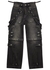 Raver black embellished straight-leg jeans - Balenciaga