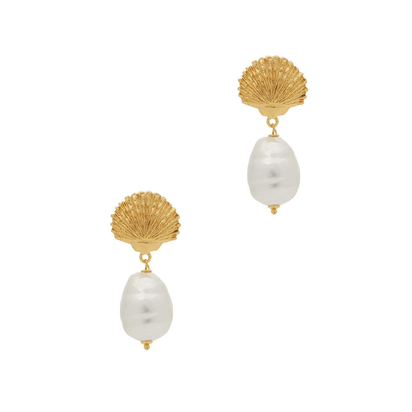 Soru Jewellery Capri Pearl 18kt Gold-plated Drop Earrings - One Size
