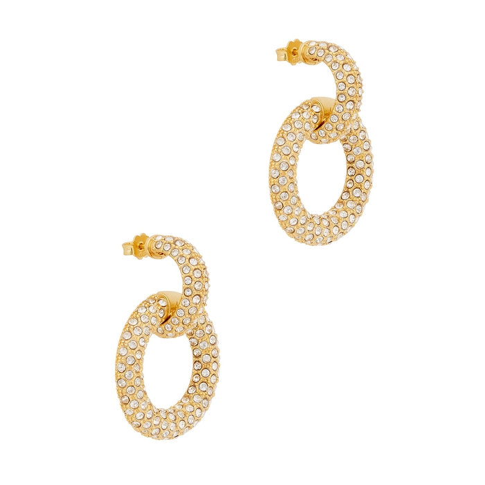 Soru Jewellery Giovanna 18kt Gold-plated Drop Earrings In Crystal