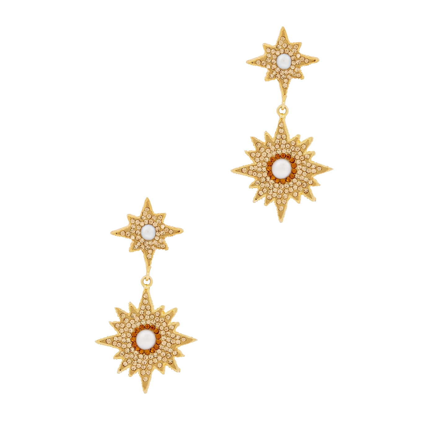 Soru Jewellery Supernova 18kt Gold-plated Drop Earrings