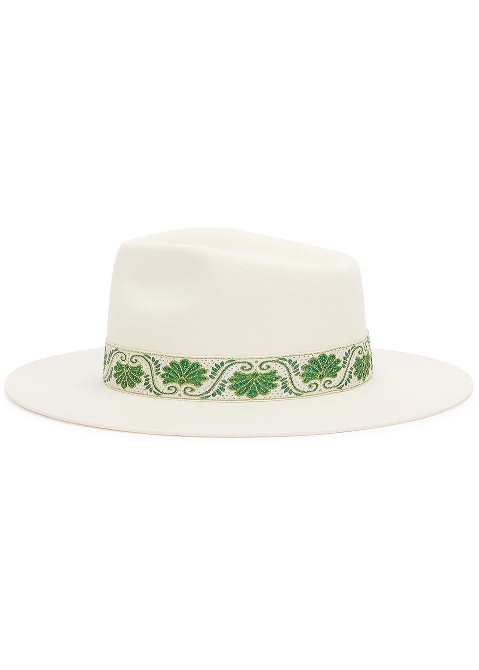 LACK OF COLOR IVY BEVERLY IVORY WOOL FEDORA
