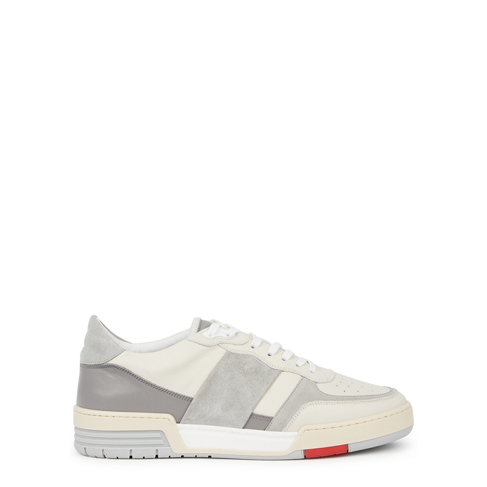COLLEGIUM Pillar Destroyer II Off-white Panelled Leather Sneakers
