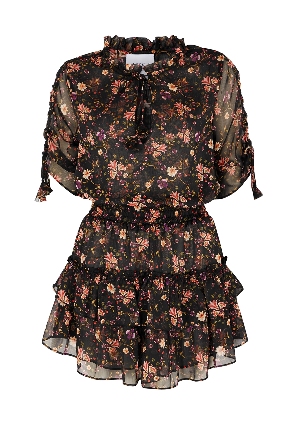 Becca floral-print chiffon mini dress on Harvey Nichols US ...