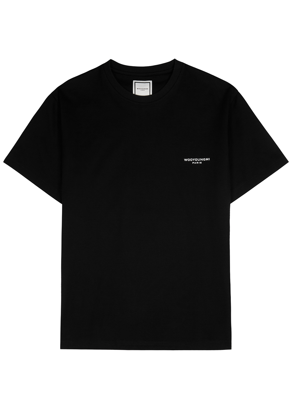 Wooyoungmi Black printed cotton T-shirt - Harvey Nichols
